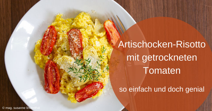 Artischocken-Risotto mit getrockneten Tomaten