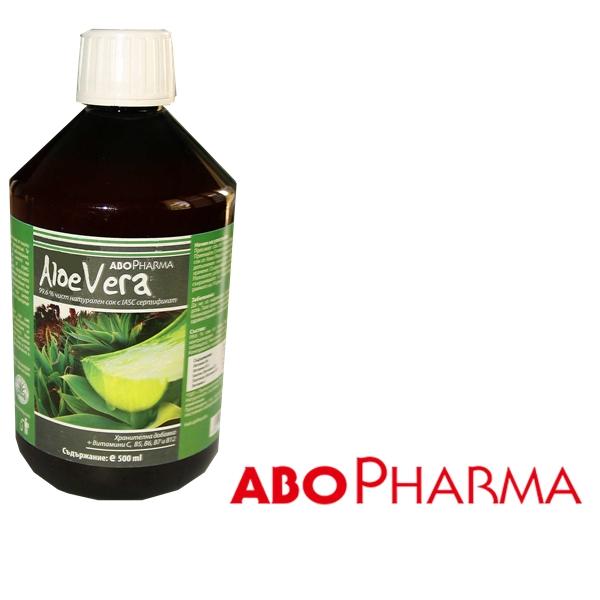 Алое Вера 99.6 % чист натурален сок - 500 ml с Витамини С, B5, В6, В7 и В12