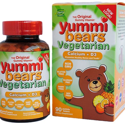 Yummi Bears® Vegetarian Калций с витамин D3 90ct