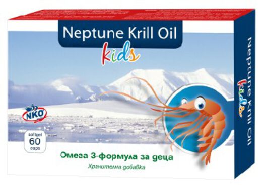 Нептун Крил Ойл за деца - 60 капсули
