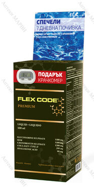 FLEX CODE Premium с хиалуронова киселина и колаген тип II - 500 мл. + Крачкомер - 1 бр ПОДАРЪК