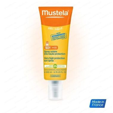 Mustela Baby Sun Spray for Face and Body SPF50+ / Мустела Слънцезащитен Бебешки Крем за Лице и Тяло SPF50+ x200мл