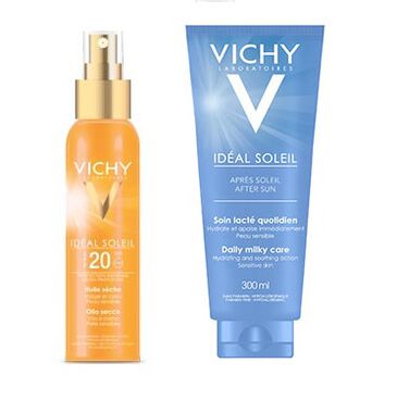 Олио за тяло SPF20 + Хидратиращо мляко след излагане на слънце