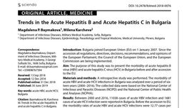 Trends in the Acute Hepatitis B and Acute Hepatitis C in Bulgaria