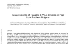 Seroprevalence of Hepatitis E Virus Infection in Pigs from Southern Bulgaria