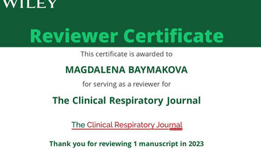 "Clinical Respiratory Journal" (Impact Factor: 1.7; CiteScore: 3.3)