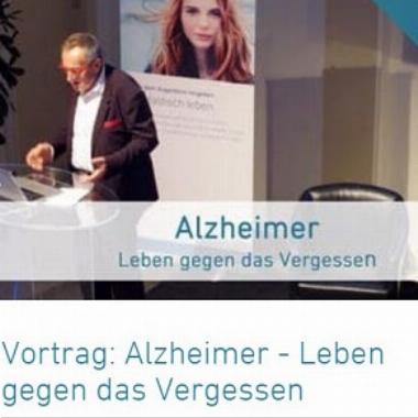 Prof. Dr. Dr. h.c. Beyreuther präsentiert die aktuellsten Erkenntnisse aus der Alzheimerforschung.