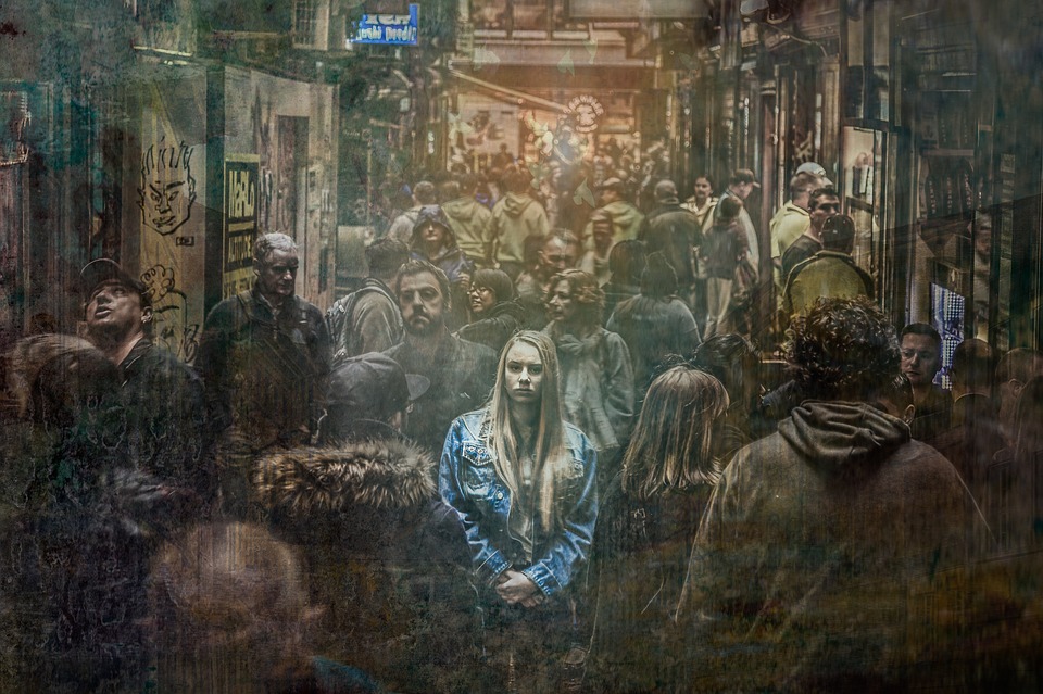 Frau allein