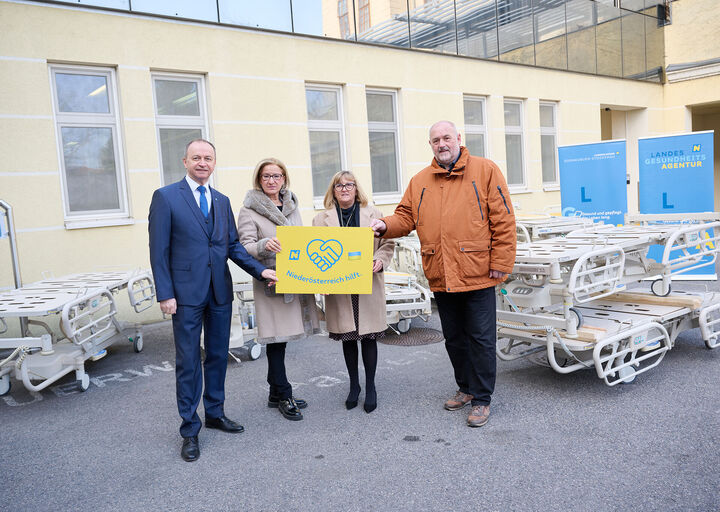 Initiative "NÖ hilft": NÖ LGA spendet 619 Betten und Medizingeräte für die Ukraine