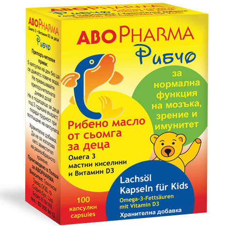 Омега 3 Рибено масло от сьомга + Витамин D3 за деца “Рибчо”