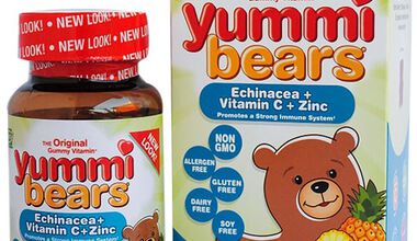 Yummi Bears® Ехинацея с витамин С и цинк 40ct