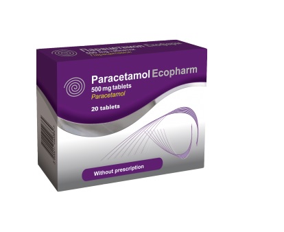 Парацетамол Екофарм - таблетки 500мг х 20