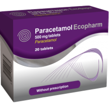 Парацетамол Ecopharm 500 mg x 20