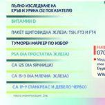 Пълно изследване с 52 показателя,  Витамин D и профилактика  на щитовидна жлеза в лаборатория "ЛИНА"