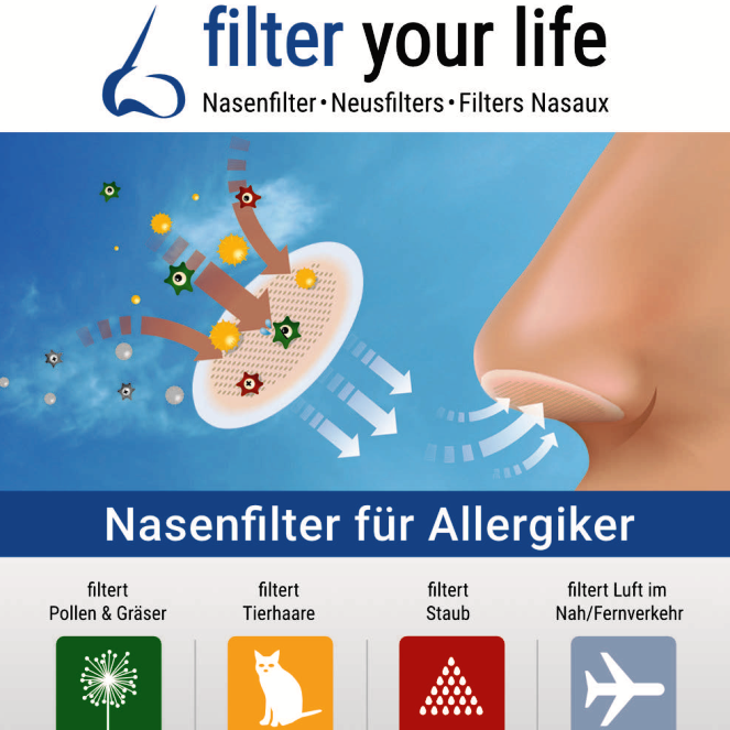 filter your life - Nasenfilter für Allergiker Gr. M 7X2 St