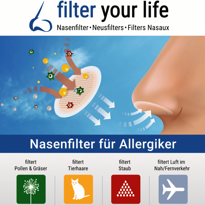 filter your life - Nasenfilter für Allergiker Gr. L 7X2 St.