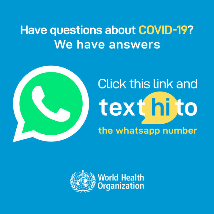 WHO Health Alert brings COVID-19 facts to billions via WhatsApp
