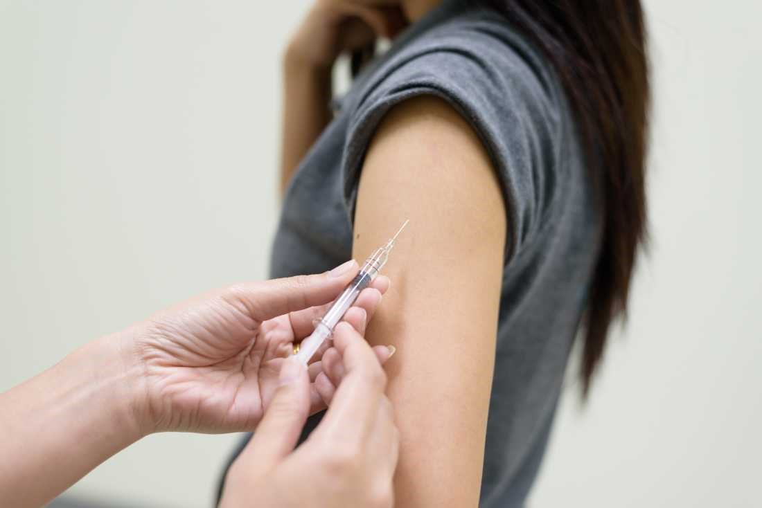 HPV vaccine shot