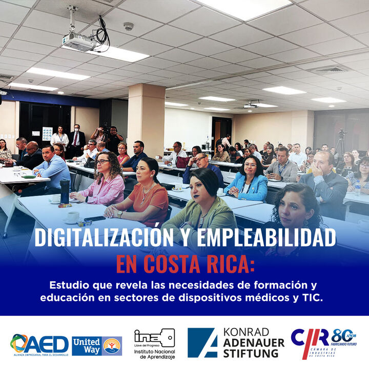 Digitalización y empleabilidad en Costa Rica: Estudio revela las necesidades de formación en sectores de dispositivos médicos y TIC
