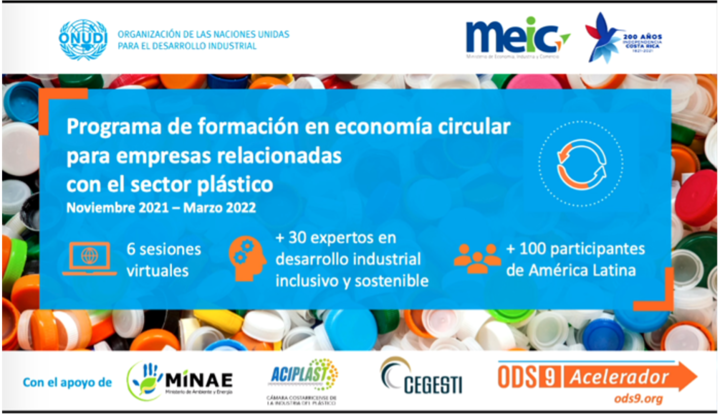 ONUDI Y COSTA RICA APOYAN AL SECTOR PRIVADO EN LA IMPLEMENTACIÓN DE UN ENFOQUE  DE ECONOMÍA CIRCULAR PARA EL PLÁSTICO