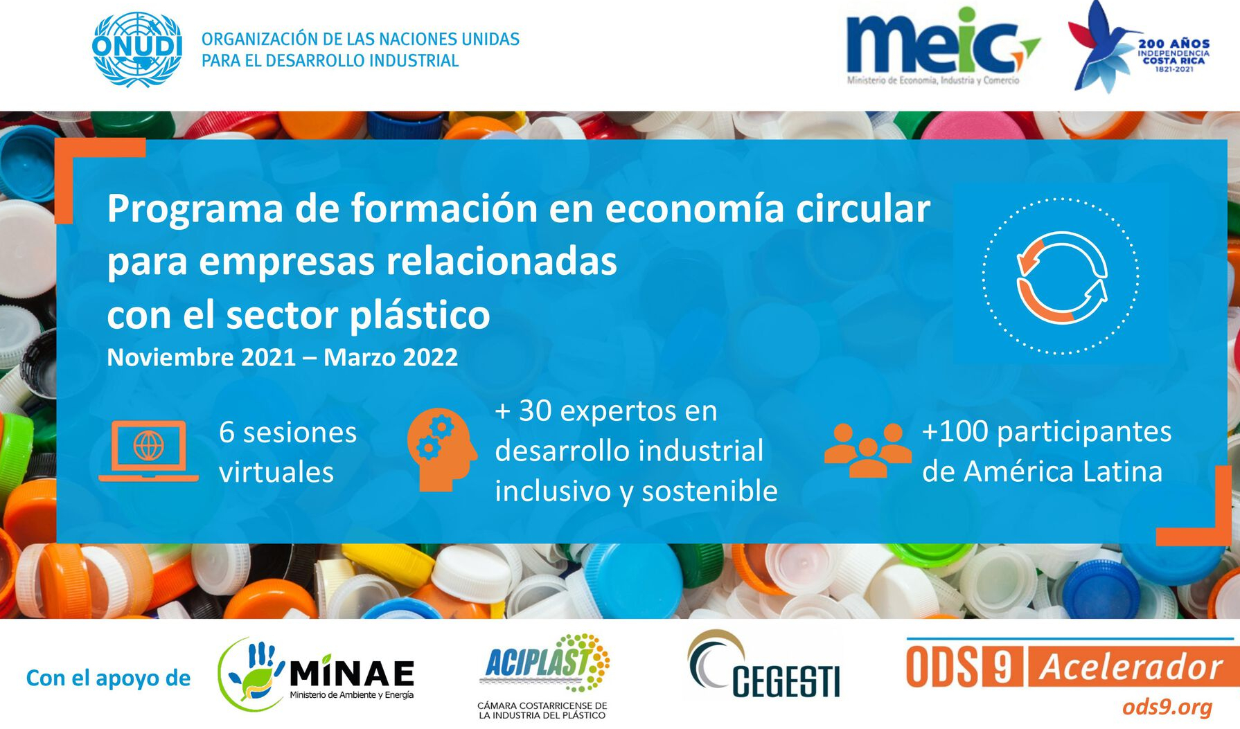 Costa Rica recibe cooperación internacional para promover prácticas de economía circular para empresas vinculadas con el sector del plástico