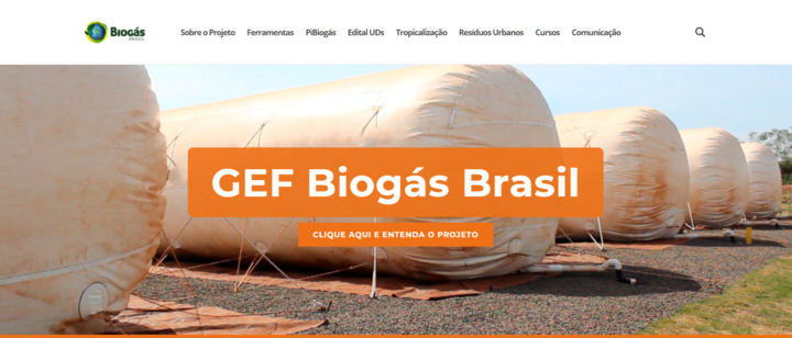 Página web del proyecto de biogás del FMAM en Brasil 