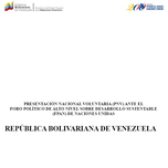 Primer Informe Voluntario Nacional - Venezuela 2016